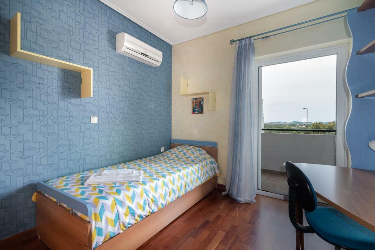 Penthouse 5 Min From Airport And Sea Appartement Markópoulon Buitenkant foto